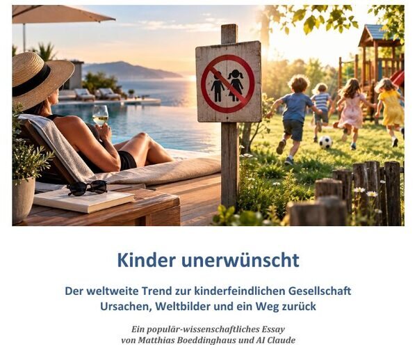 Titelseite des Essays „Kinder unerwünscht“