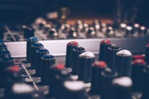 macro shot audio equalizer