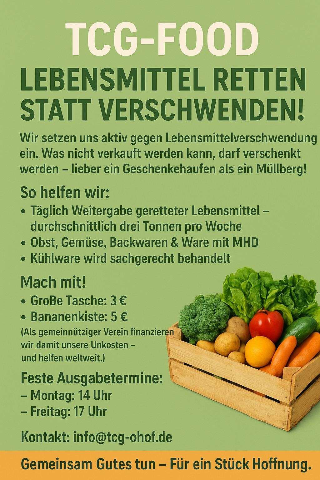 Lebensmittel retten fuer die Zukunft