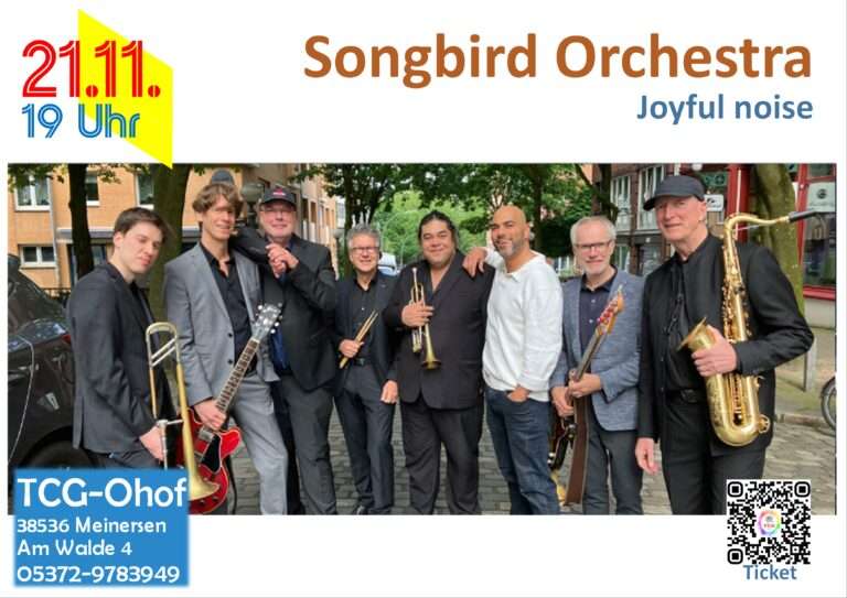 Startseite 2 Konzert: "Tribute to Ray Charles" mit dem Songbird Orchestra – Sa. 21.11.2026 · 19:00